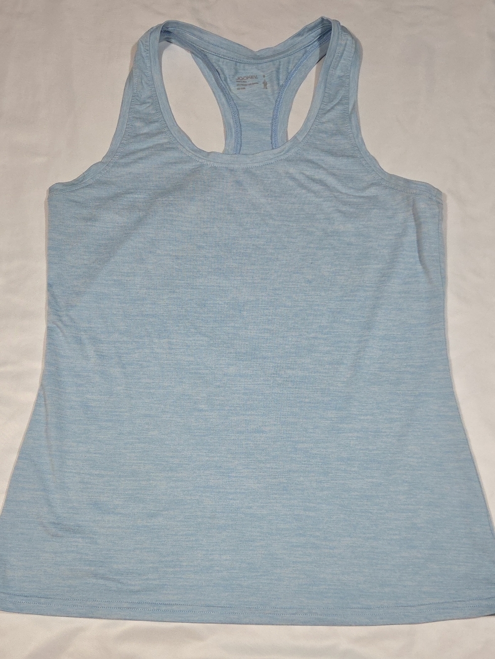Jockey Blue Racer Back Muscle Tee Athletic Tank Top Size Small